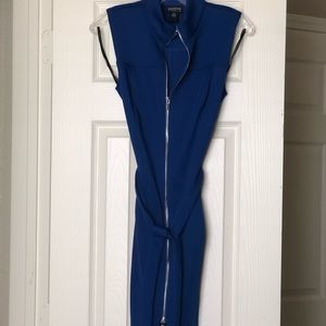 Royal Blue Zipper Dress